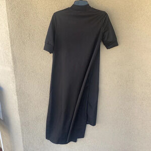 Zara black dress mock neck short sleeve
